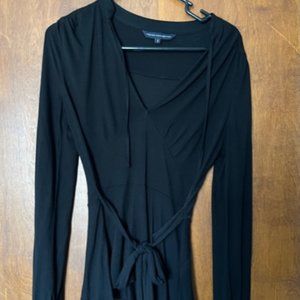 French Connection UK black wrap top Small